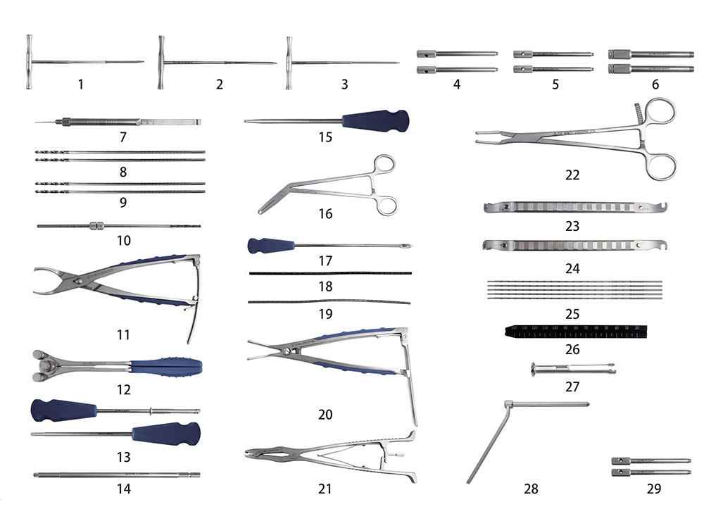 Instrument Set for Ortho-Bridge System (OBS) (Small Fragment)