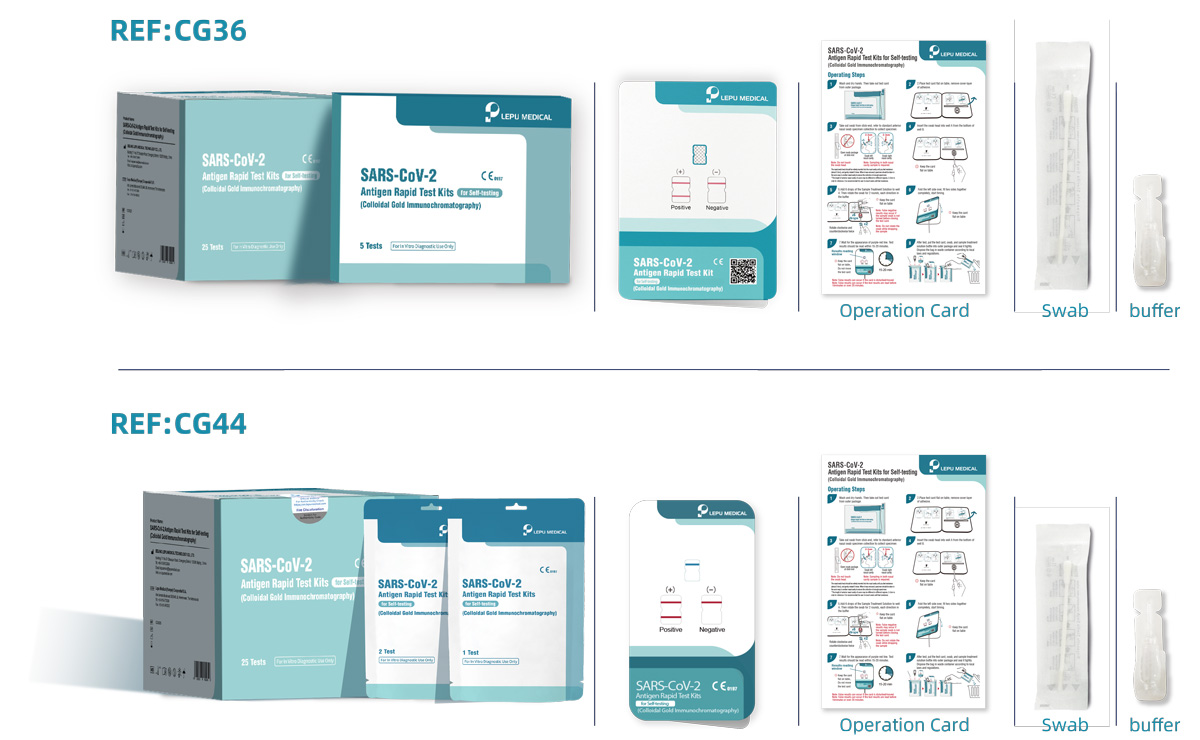 Lepu SARS-CoV-2 Antigen Rapid Test Kits for Self-testing